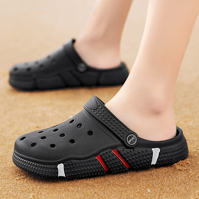 fachgo | Unisex Clogs, Garden Shoes, Lightweight Non Slip Slides Slippers, Casual Hollow Out Beach Sandals, adult's footwear