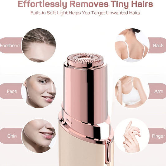 fachgo | Women's Painless Hair Remover, Battery Powered Facial Hair Remover