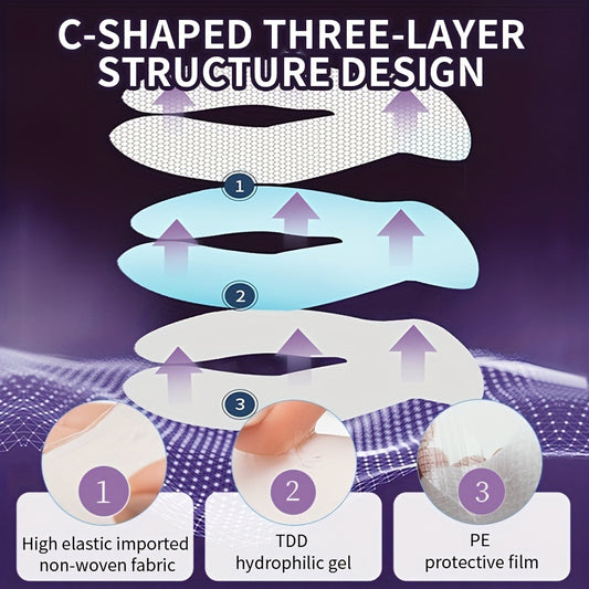 fachgo | ILISYA C Circulating Eye Mask - 5 Pairs, Moisturizing and Firm, Suitable for a Variety of Skin Types, Containing Niacinamide and Hyaluronic Acid, Moisturizing Eye Skin, Eye Care, Make Skin Smooth and Tender