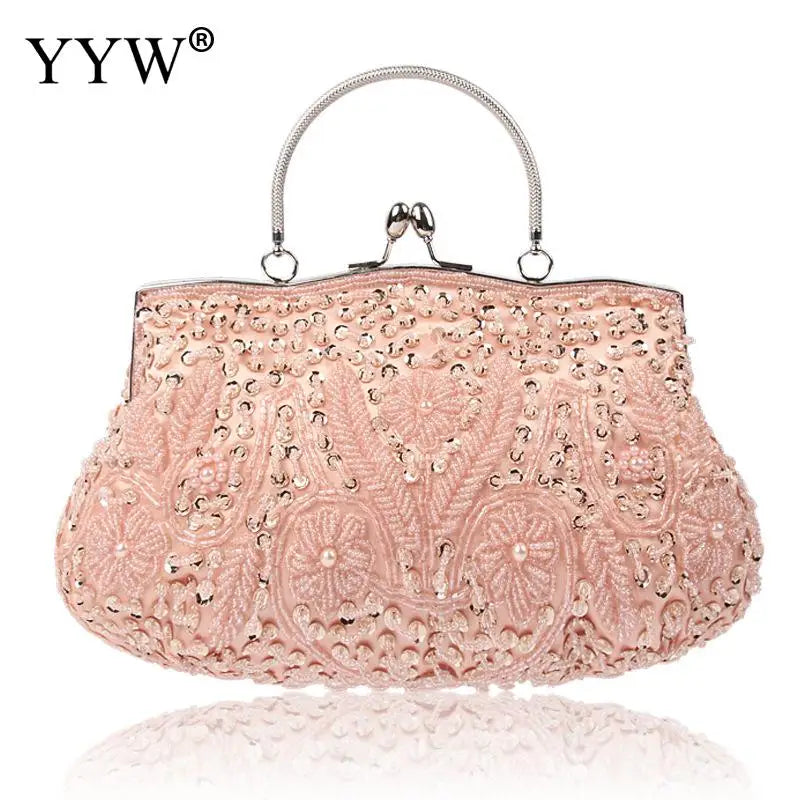 fachgo | Beaded Bridal Clutch Evening Bag