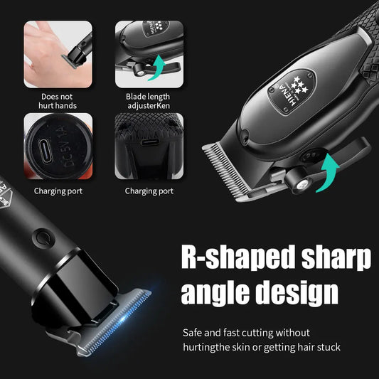 fachgo | HIENA hair clipper professional Hair cutting machine Barber shop electric shaving men's haircut machine Trimmer man