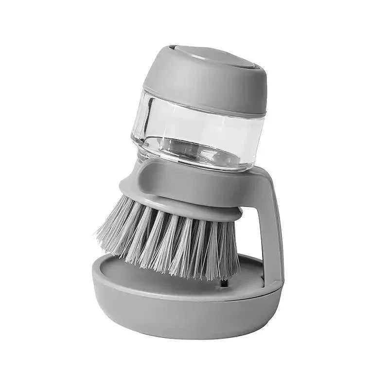 Dish Brush With Soap Dispenser Multi Use Soap Dispensing Scrub Brush For Household Universal Kitchen Dish Palm Brush With Tary