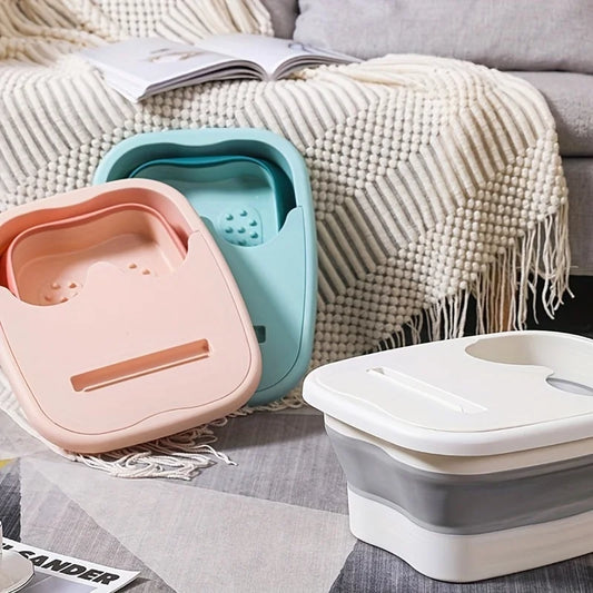 fachgo | Footbath Massage Bucket Spa Foot Bath Bucket Household Soaking Bucket Folding Basin Sauna Bathtub Pedicure Foldable Bath Bathtub