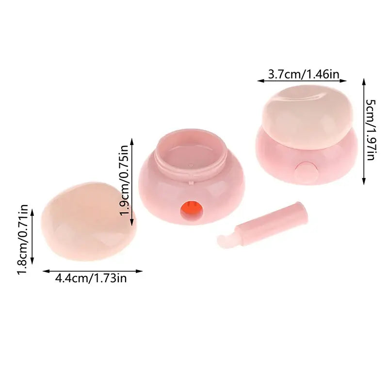 fachgo | 3.5g Mini Cosmetic Empty Jar Pots Makeup Skincare Container Face Cream Box Lip Balm Box With Silicone Spoon Refillable Bottles