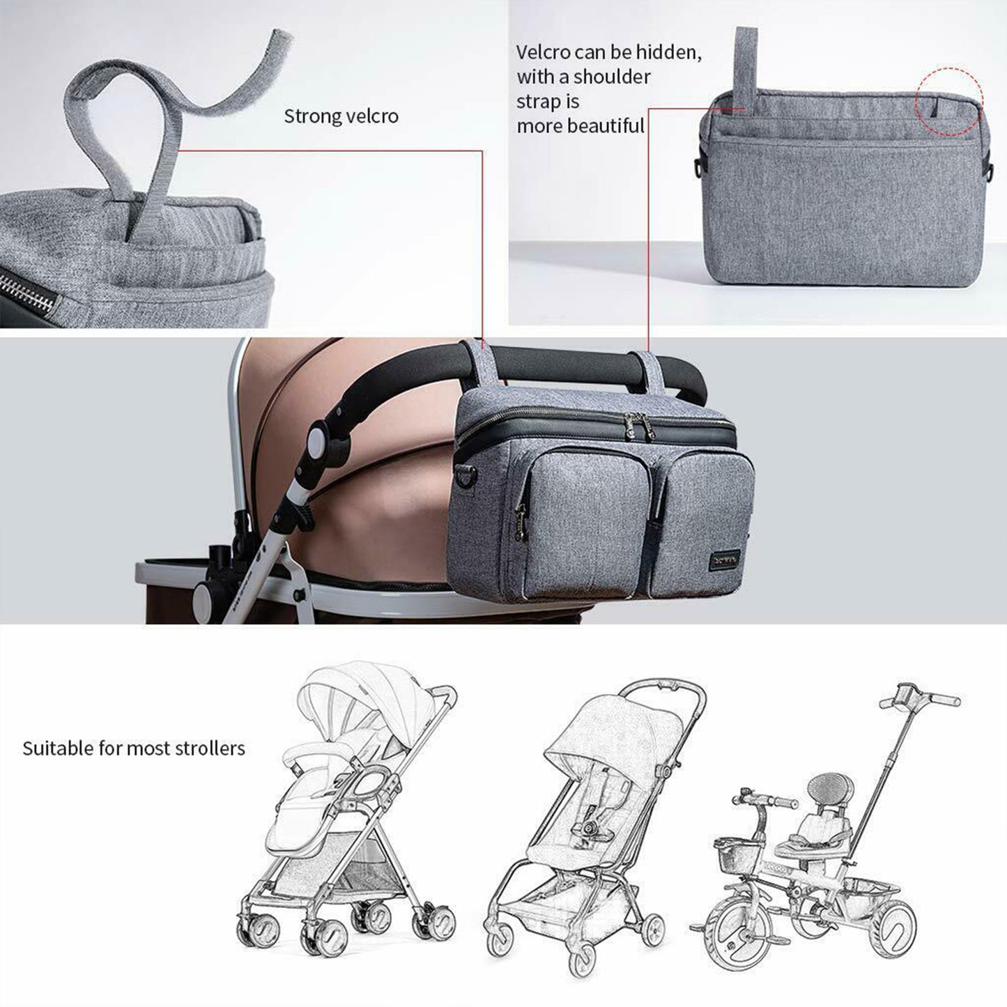 fachgo | Stroller Organizer Caddy Bag