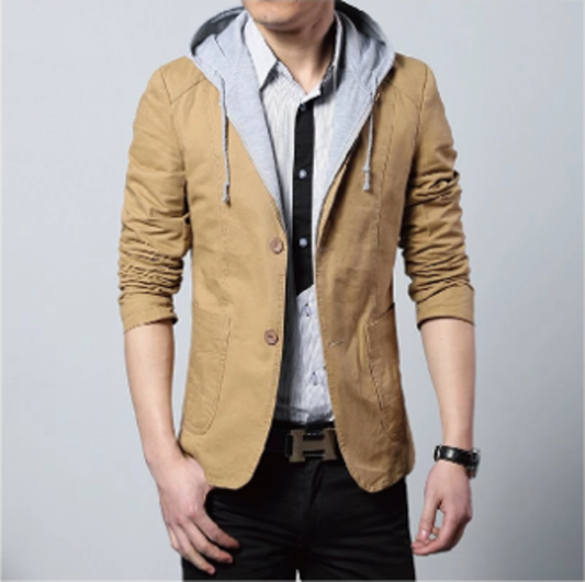 fachgo | Mens Street Style Hooded Blazer