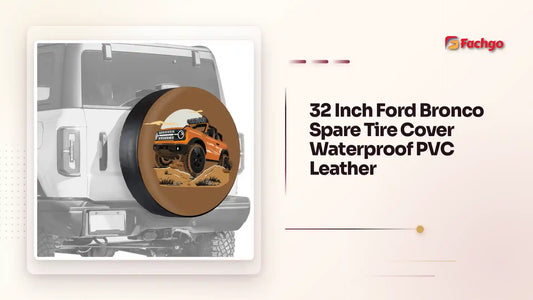 32 Inch Ford Bronco Spare Tire Cover Waterproof PVC Leather by@Outfy