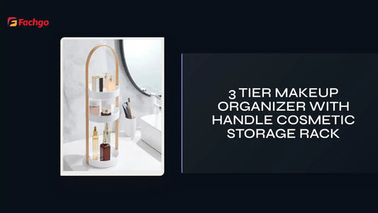 3 Tier Makeup Organizer with Handle Cosmetic Storage Rack by@Outfy