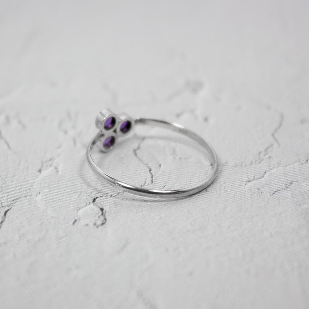 fachgo | Amethyst Cluster Sterling Silver Ring