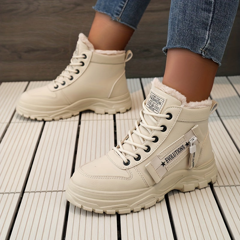 fachgo | Women’s Fleece-Lined Winter Ankle Boots