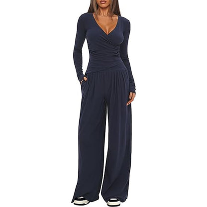 Long sleeved sportswear set for women's clothing