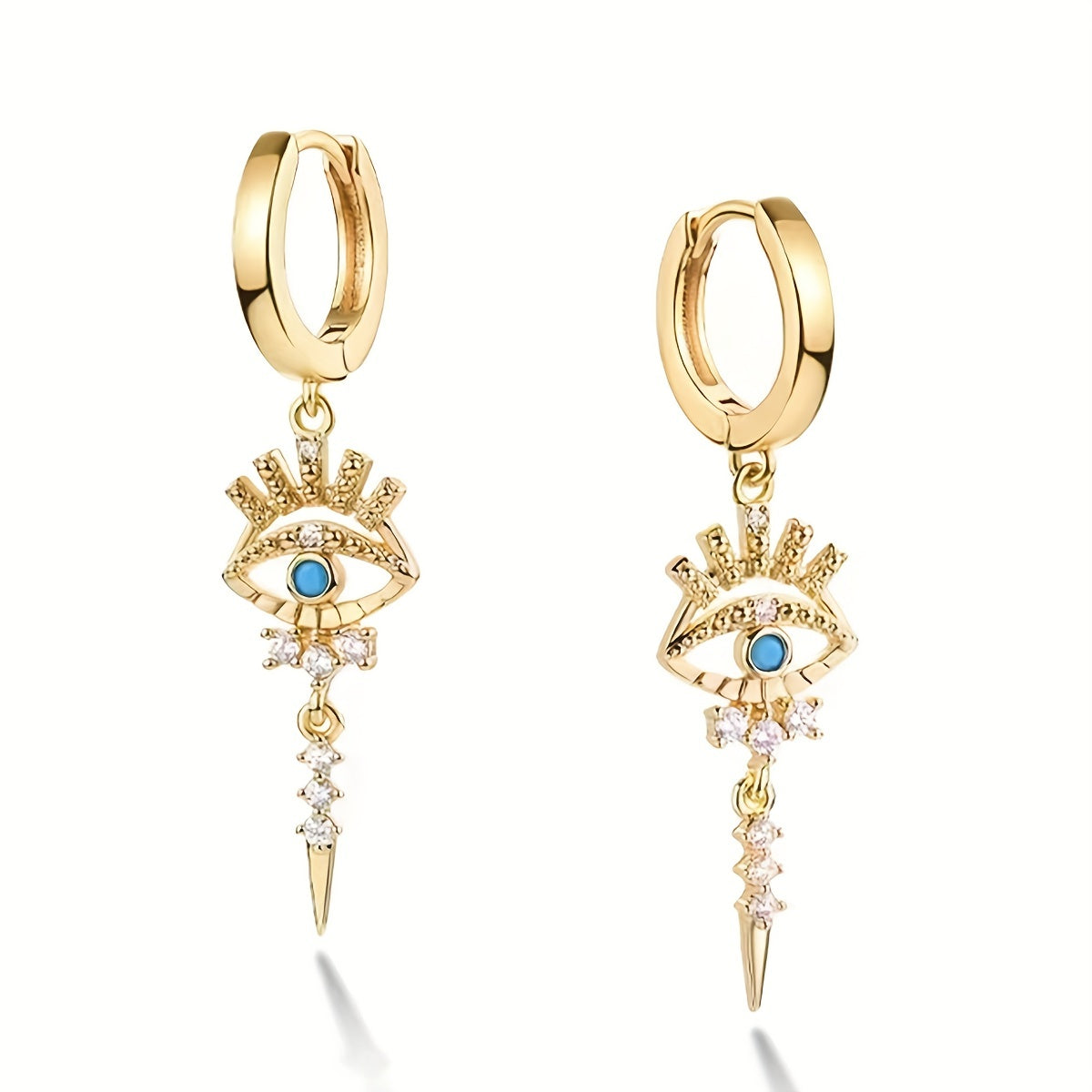 fachgo | A Pair of Zirconium-encrusted Evil Eye Pendants