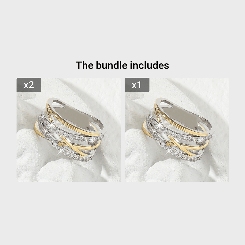 fachgo | 18K Gold Plated Infinity Eternity Ring