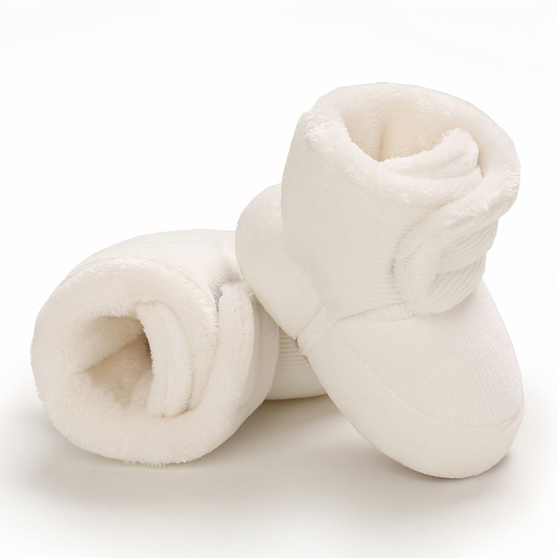 fachgo | Toddler Baby Girls Booties Plus High Top Slippers Indoor Shoes Crib Shoes First Walker Shoes For Winter