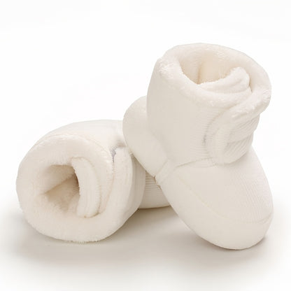fachgo | Toddler Baby Girls Booties Plus High Top Slippers Indoor Shoes Crib Shoes First Walker Shoes For Winter