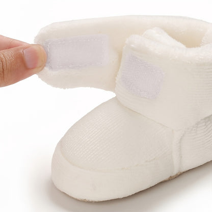 fachgo | Toddler Baby Girls Booties Plus High Top Slippers Indoor Shoes Crib Shoes First Walker Shoes For Winter