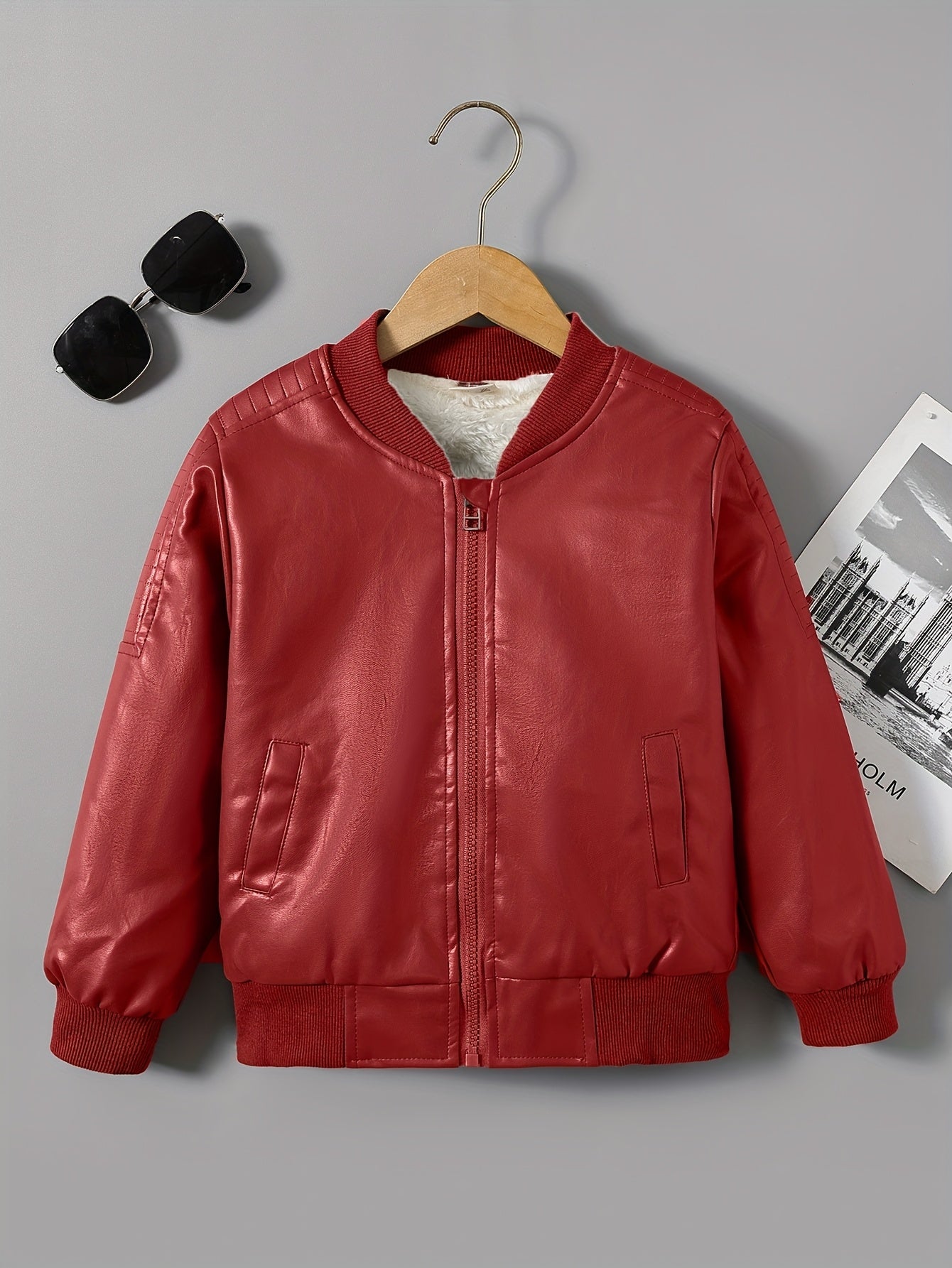 fachgo | 2025 Autumn Winter New Boys' -Lined Zip-Up Jacket