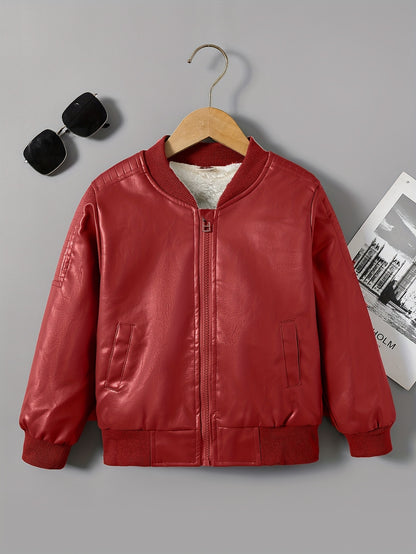 fachgo | 2025 Autumn Winter New Boys' -Lined Zip-Up Jacket