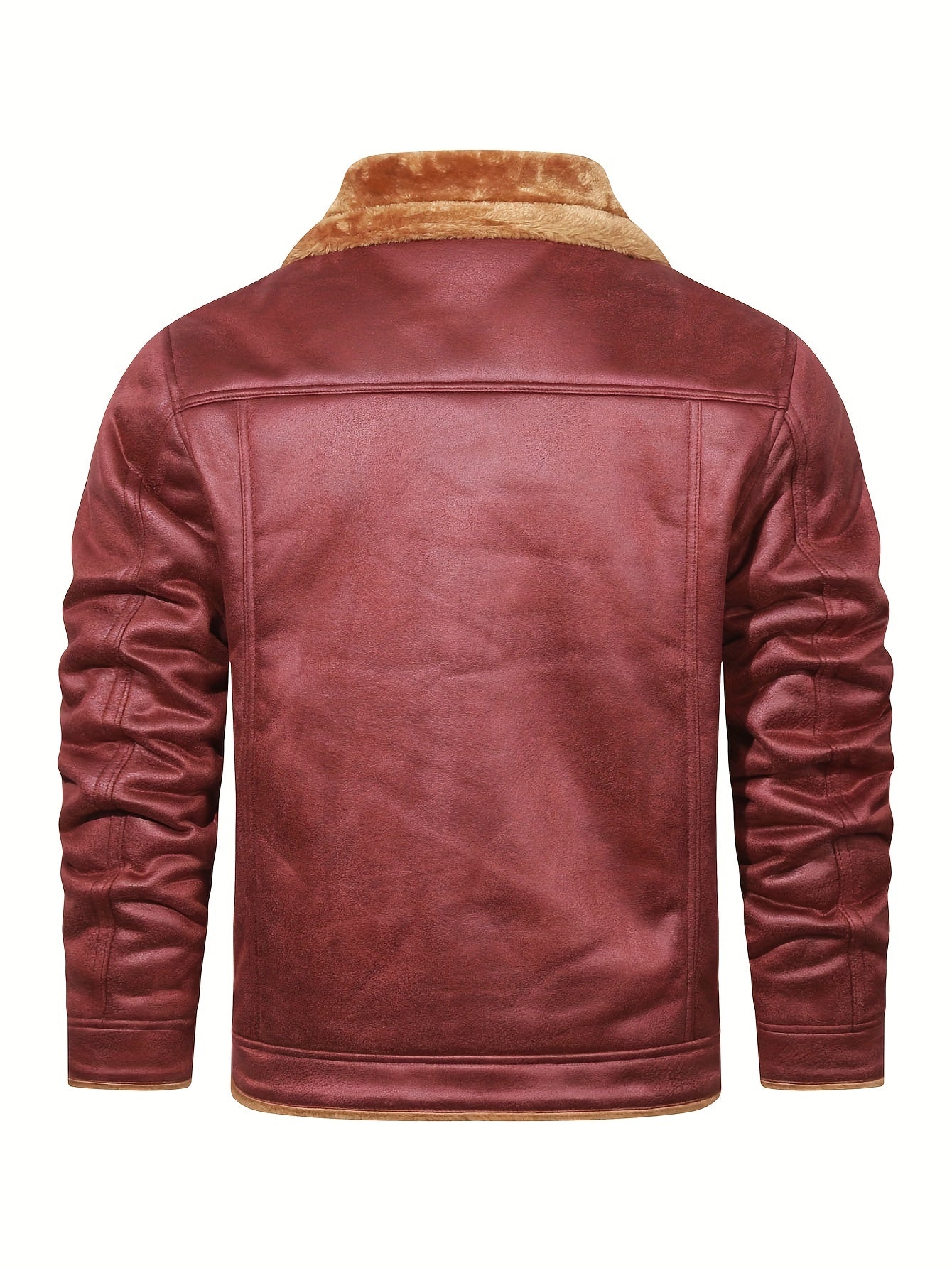 fachgo | H01 Faux Fur Coat Composite Plush Thickened Warm Men's Jacket