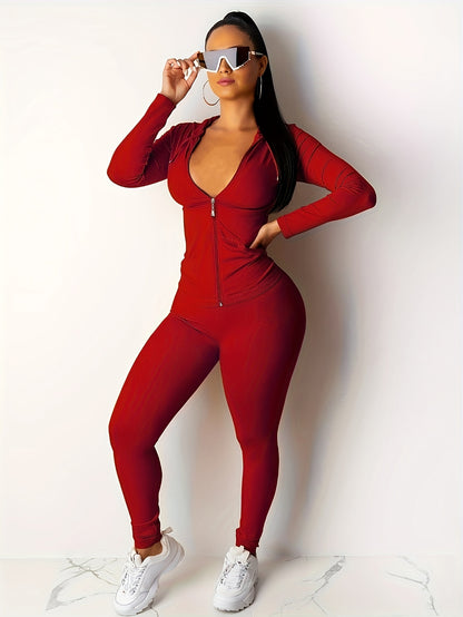 fachgo | Targeted Women'S Pants Set Two Piece Set Women Festival Fall Winter Top+Pant Sweat Suits Neon 2pcs Outfits Matching Sets