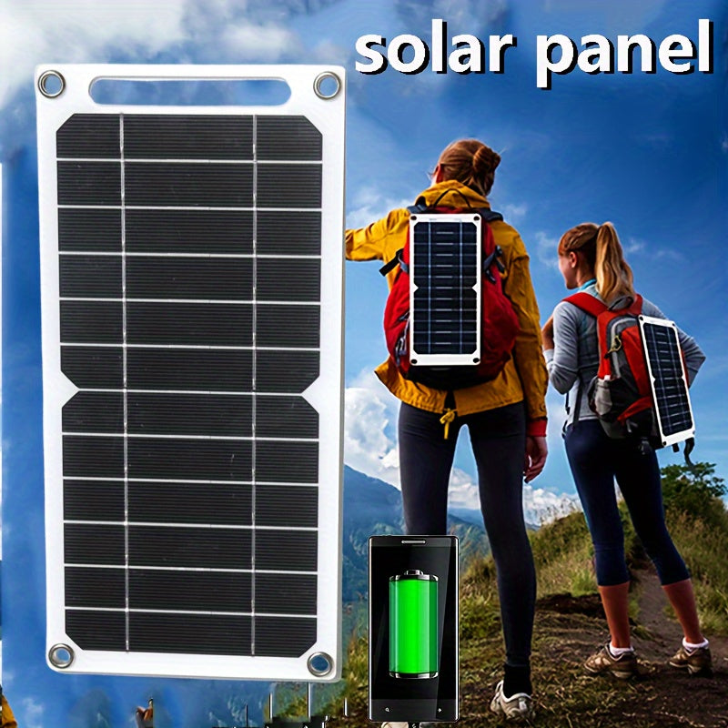 fachgo | Solar Charging Panel - Portable USB Power Bank for Exterior Travel & Camping, Ideal for Phones, Flashlights, Fans Solar Phone Charger Solar Battery Charger