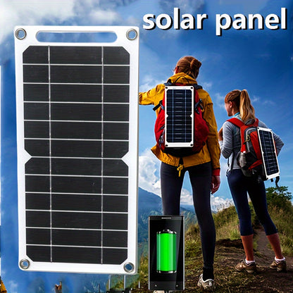 fachgo | Solar Charging Panel - Portable USB Power Bank for Exterior Travel & Camping, Ideal for Phones, Flashlights, Fans Solar Phone Charger Solar Battery Charger
