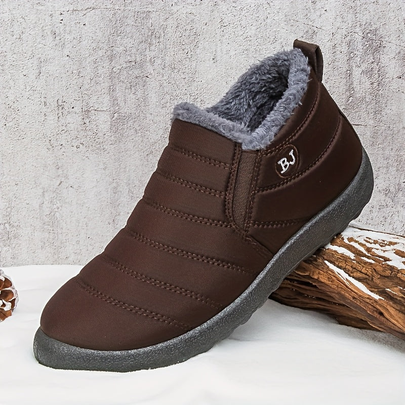 fachgo | Women Winter Boots Slip On Winter Shoes For Women Ankle Boots Female Snow Boots