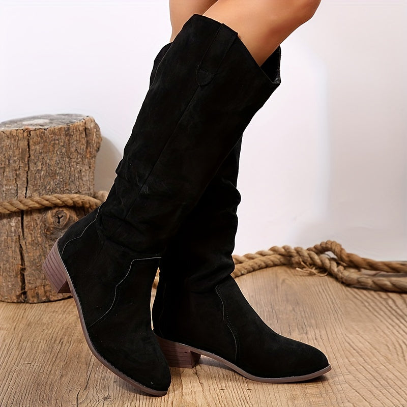 fachgo | Women’s Knee-High Western Cowboy Boots