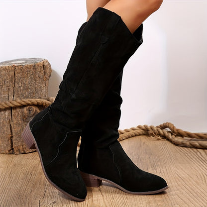 fachgo | Women’s Knee-High Western Cowboy Boots