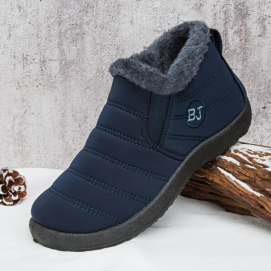 fachgo | Women Winter Boots Slip On Winter Shoes For Women Ankle Boots Female Snow Boots
