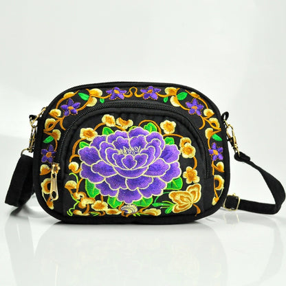 fachgo | Floral Embroidered Crossbody Bag for Women