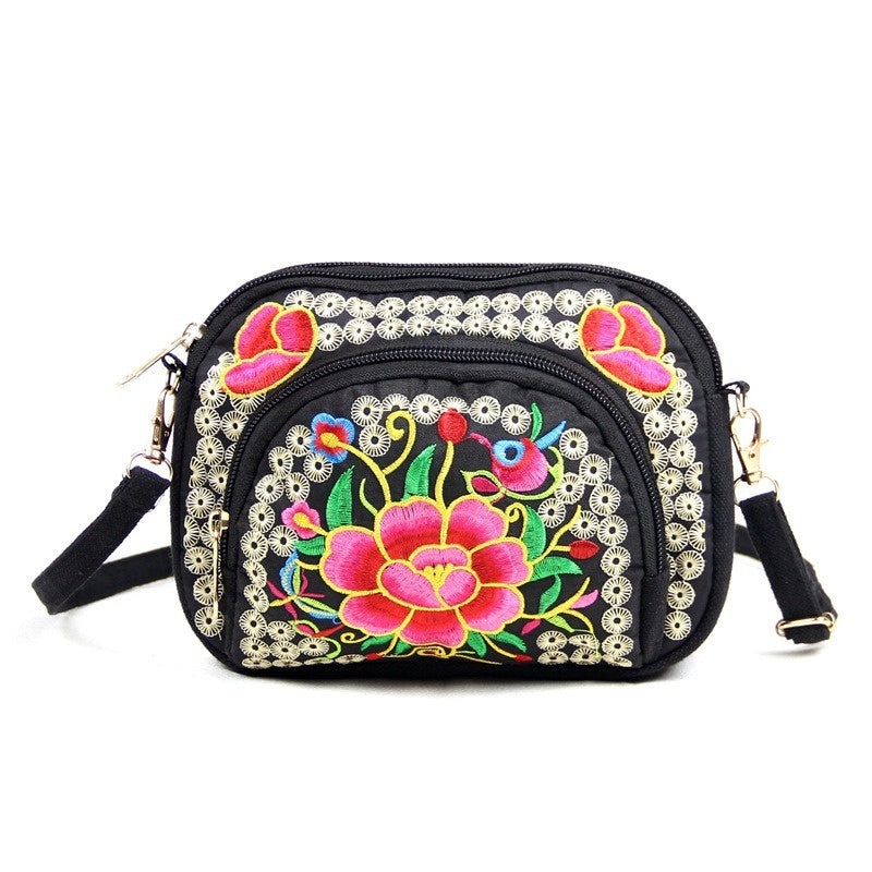 fachgo | Floral Embroidered Crossbody Bag for Women