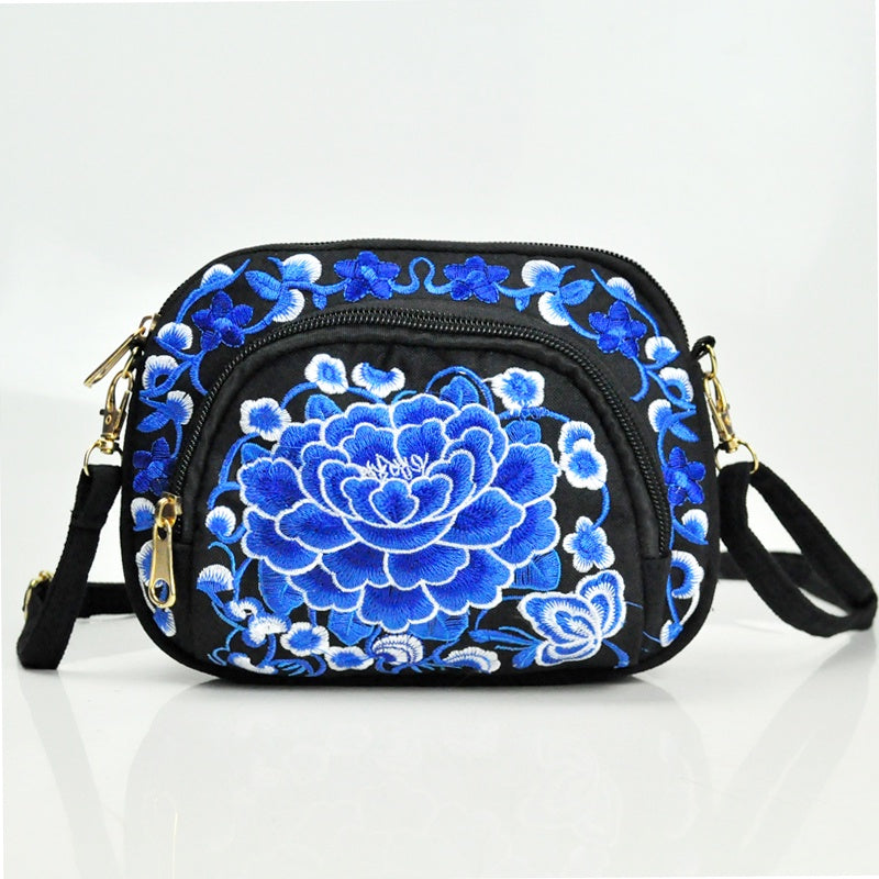 fachgo | Floral Embroidered Crossbody Bag for Women