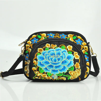 fachgo | Floral Embroidered Crossbody Bag for Women