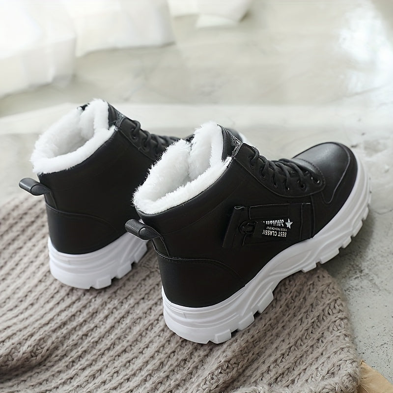 fachgo | Women’s Fleece-Lined Winter Ankle Boots
