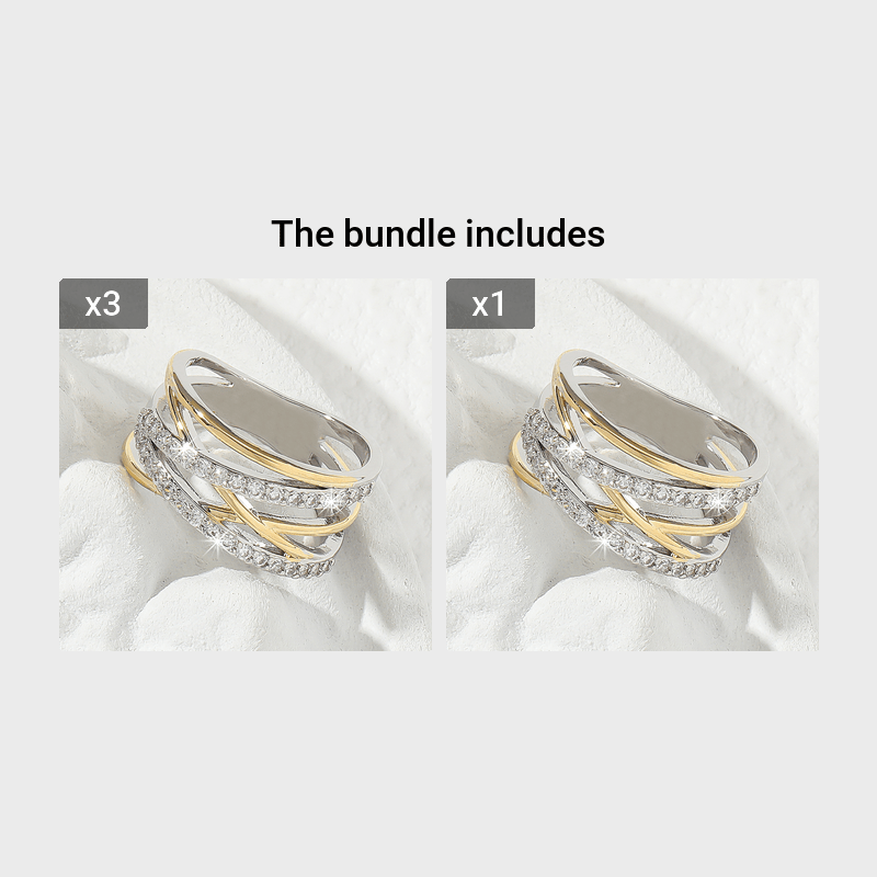 fachgo | 18K Gold Plated Infinity Eternity Ring