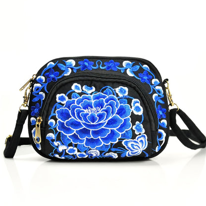 fachgo | Floral Embroidered Crossbody Bag for Women