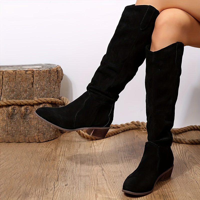 fachgo | Women’s Knee-High Western Cowboy Boots