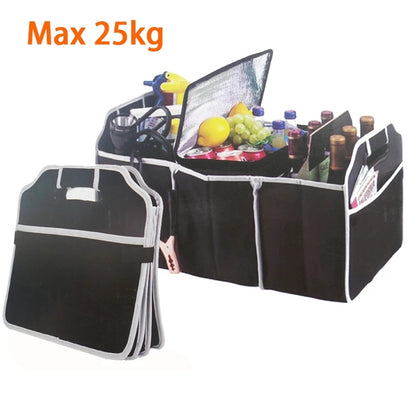 fachgo | Car Trunk Cargo Storage Bag, Foldable Black Storage Box For Car And Trunk