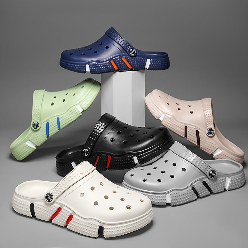fachgo | Unisex Clogs, Garden Shoes, Lightweight Non Slip Slides Slippers, Casual Hollow Out Beach Sandals, adult's footwear