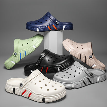 fachgo | Unisex Clogs, Garden Shoes, Lightweight Non Slip Slides Slippers, Casual Hollow Out Beach Sandals, adult's footwear