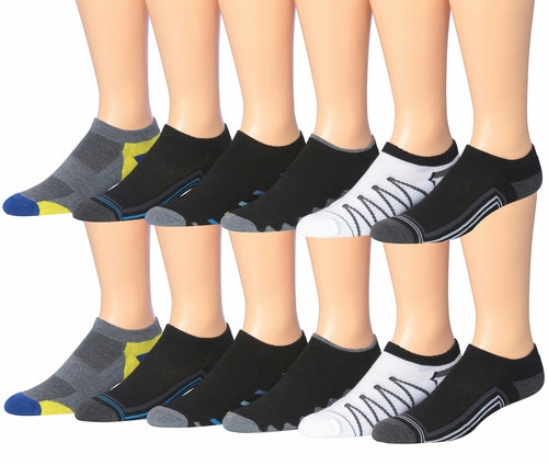 fachgo | James Fiallo Men's 12-Pairs Performance Low Cut Athletic Sport Socks