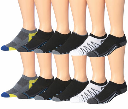 fachgo | James Fiallo Men's 12-Pairs Performance Low Cut Athletic Sport Socks