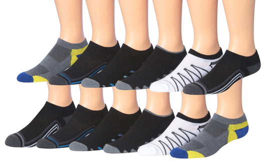 fachgo | James Fiallo Men's 12-Pairs Performance Low Cut Athletic Sport Socks