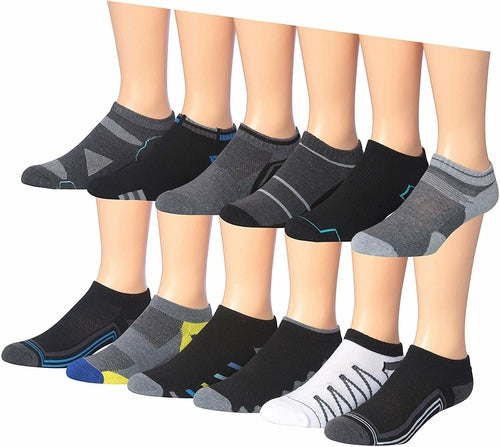 fachgo | James Fiallo Men's 12-Pairs Performance Low Cut Athletic Sport Socks