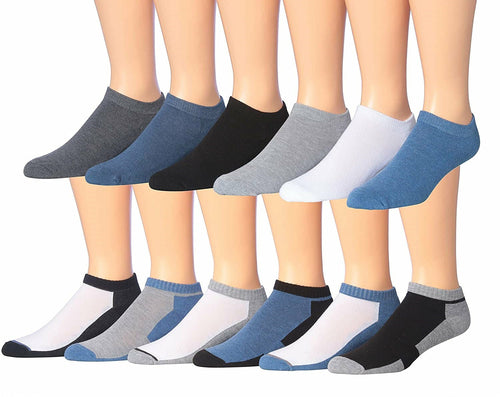 fachgo | James Fiallo Men's 12-Pairs Performance Low Cut Athletic Sport Socks
