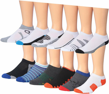 fachgo | James Fiallo Men's 12-Pairs Performance Low Cut Athletic Sport Socks