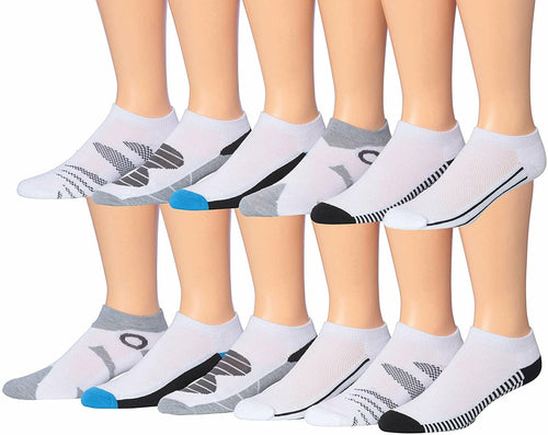 fachgo | James Fiallo Men's 12-Pairs Performance Low Cut Athletic Sport Socks