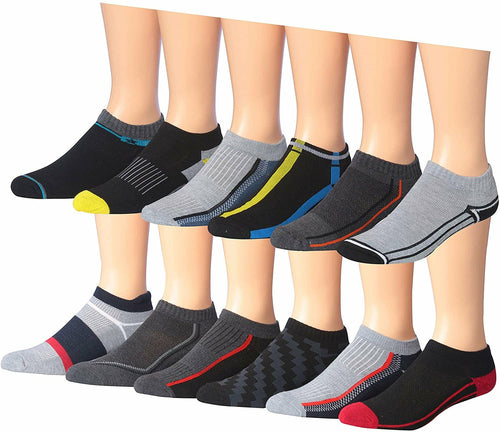 fachgo | James Fiallo Men's 12-Pairs Performance Low Cut Athletic Sport Socks