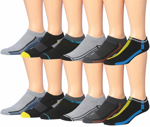 fachgo | James Fiallo Men's 12-Pairs Performance Low Cut Athletic Sport Socks